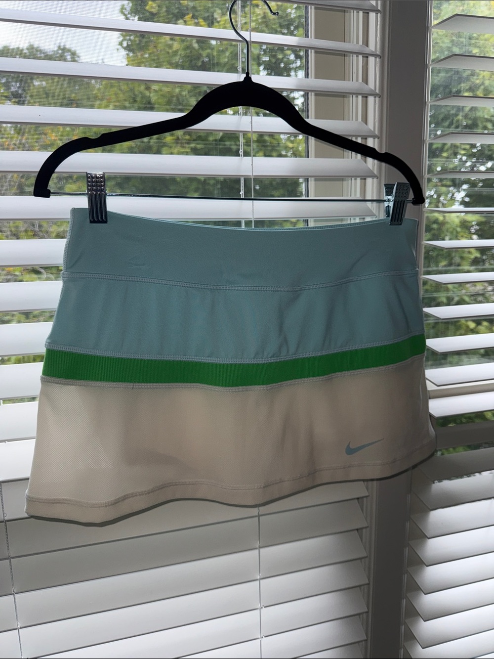 Nike Women's Light Blue, Green & Cream Athletic Tennis Skirt